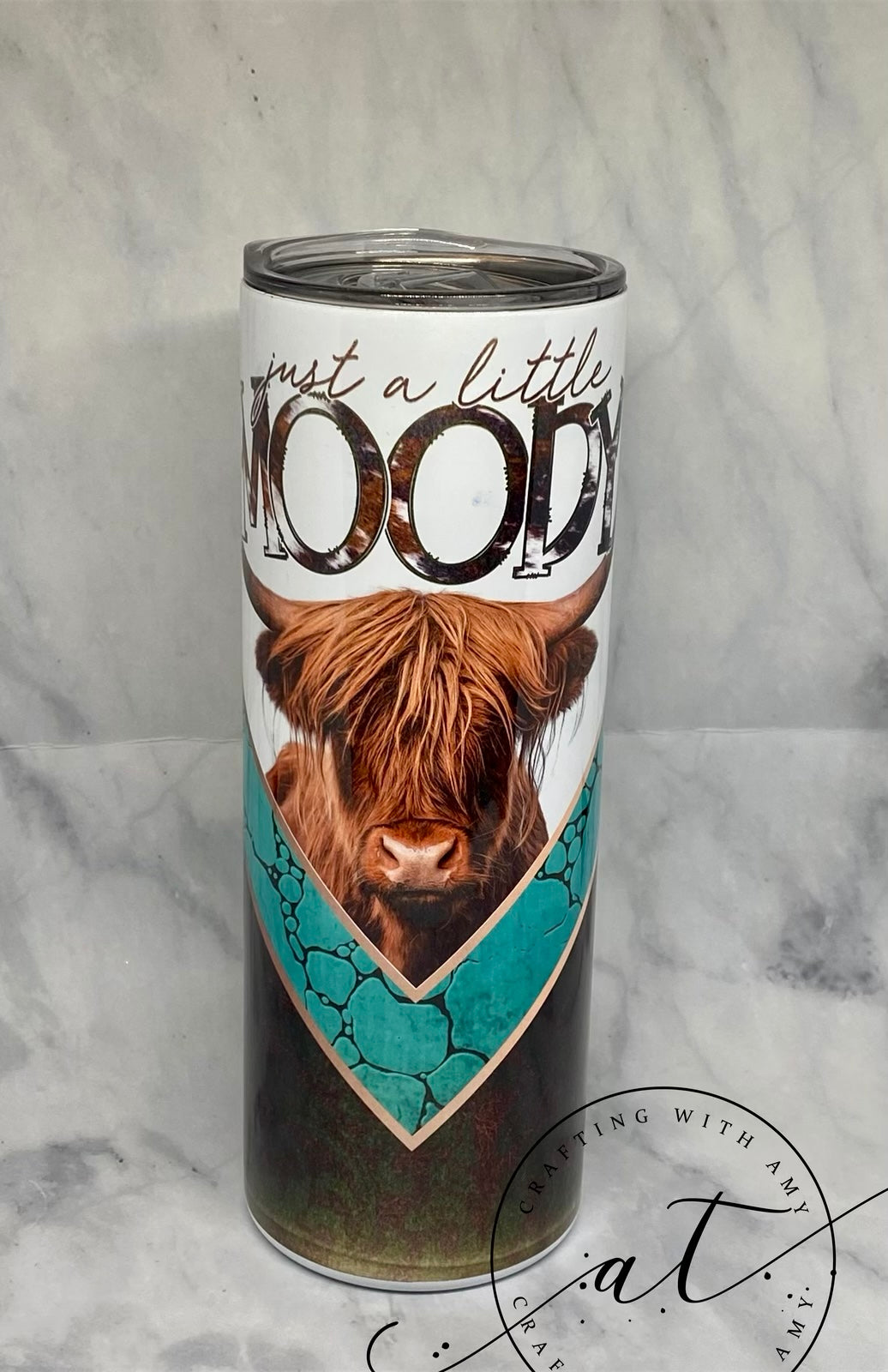 Moody - Just a Little Moody Today - sublimation tumbler - Cow - Cow tumbler freeshipping - CraftingwithAmy