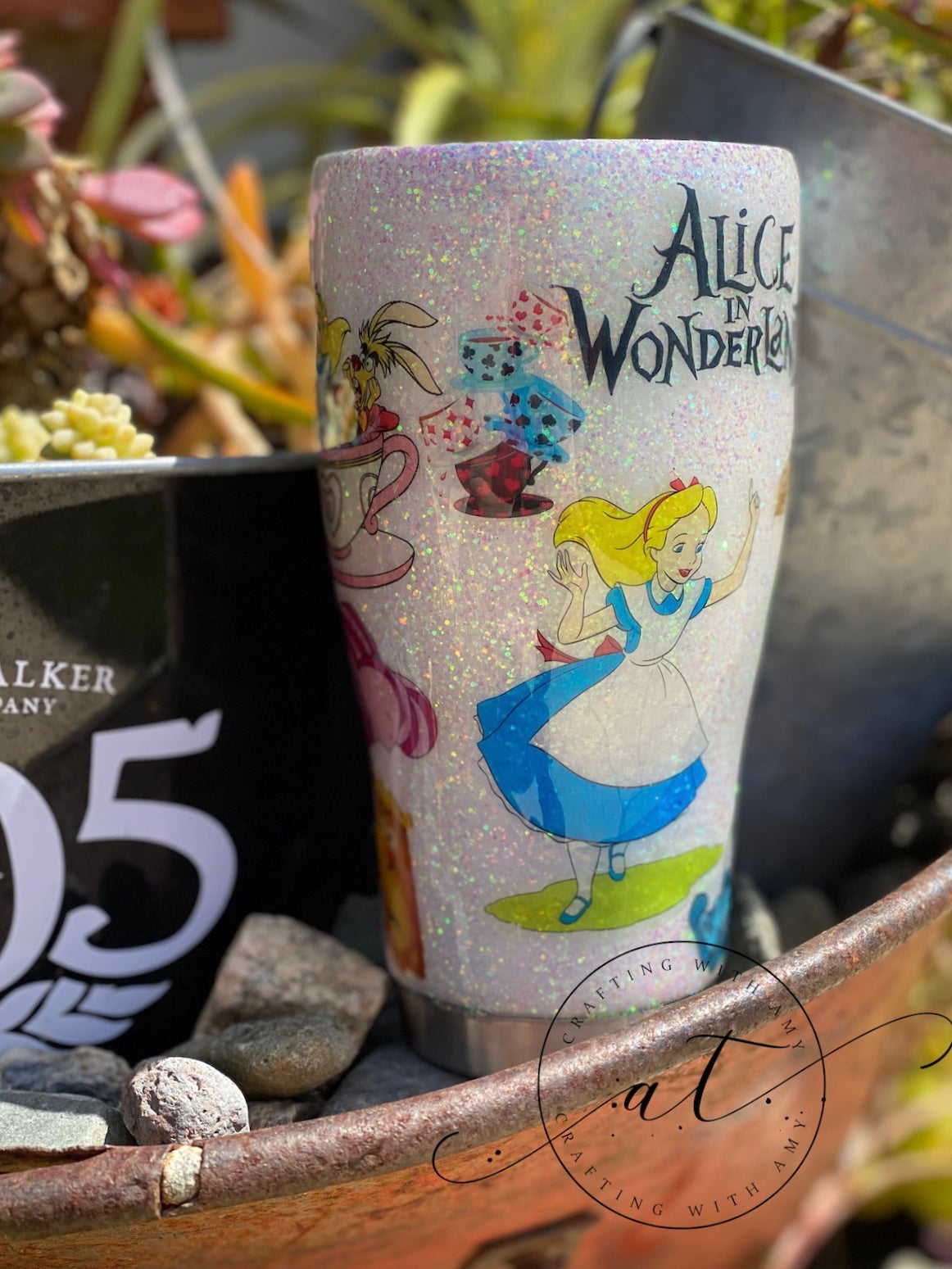 Alice in Wonderland tumbler, Alice in Wonderland tumbler, glitter Alice in wonderland, Alice in wonderland, custom tumbler, glitter, tumbler, epoxy tumbler freeshipping - CraftingwithAmy