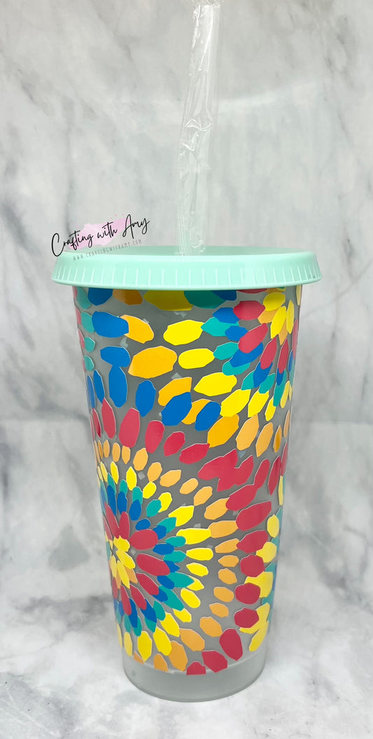 Tye Tie Cold Cup - CraftingwithAmy