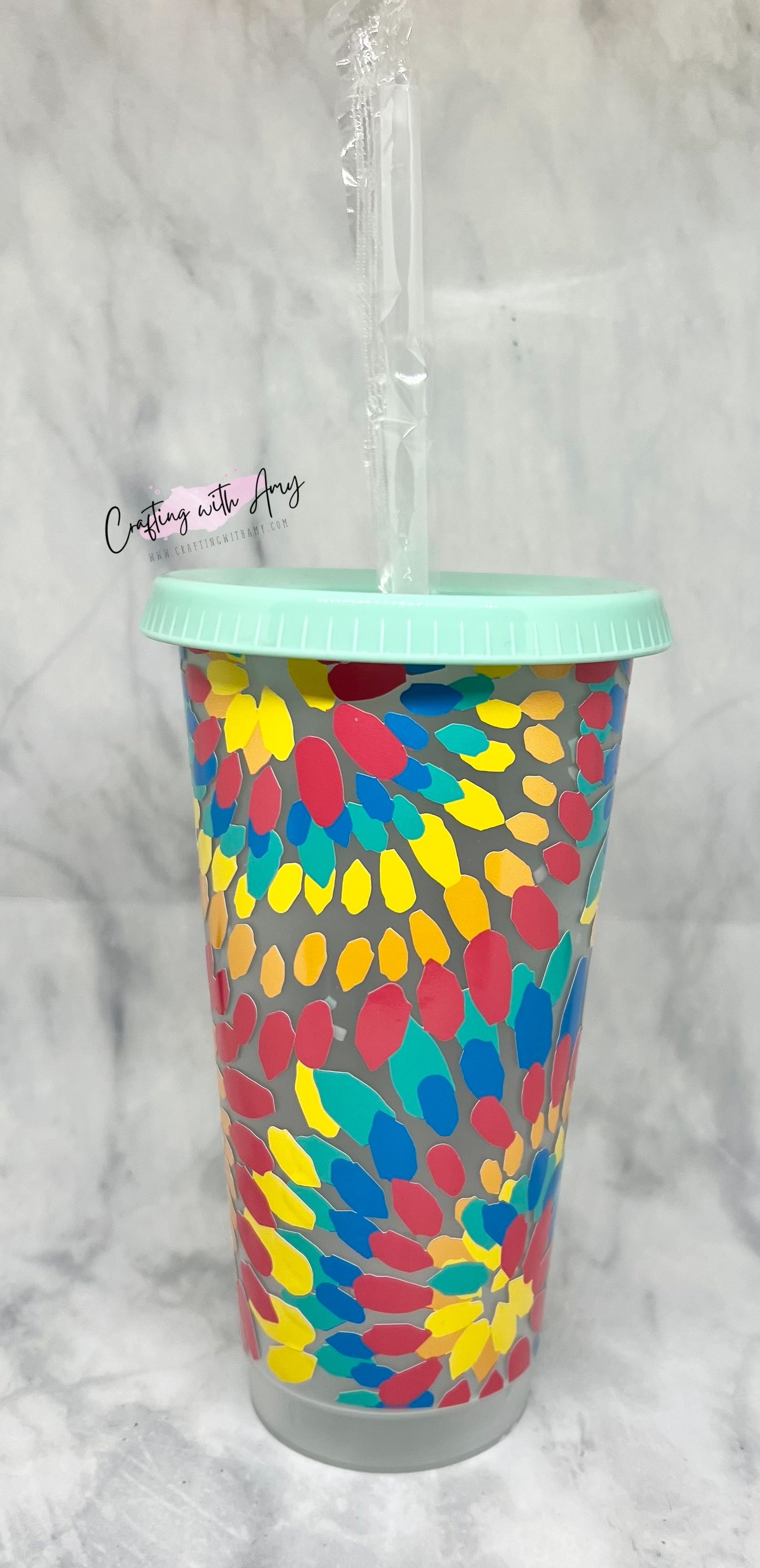 Tye Tie Cold Cup - CraftingwithAmy