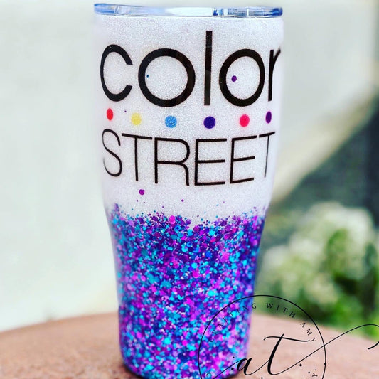 Color Street - Glitter - Tumbler -Color Street - Color Street Tumbler - Glitter - Glitter Tumbler - Epoxy Tumbler freeshipping - CraftingwithAmy